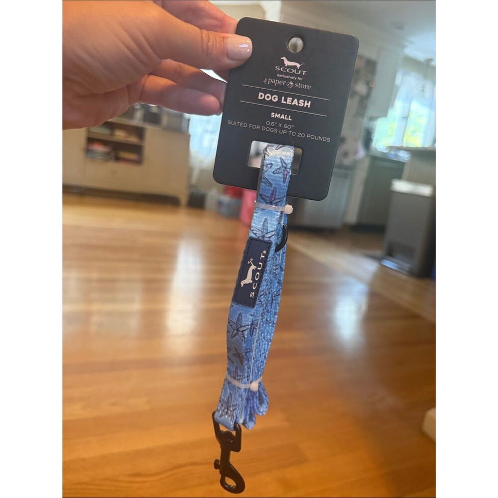 Scout Blue Starfish Dog Leash Small Coastal Pet Accessory